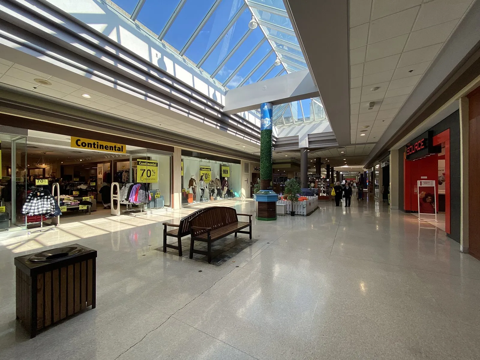 Inside Eglinton Square Shopping Centre in Toronto, 2023.