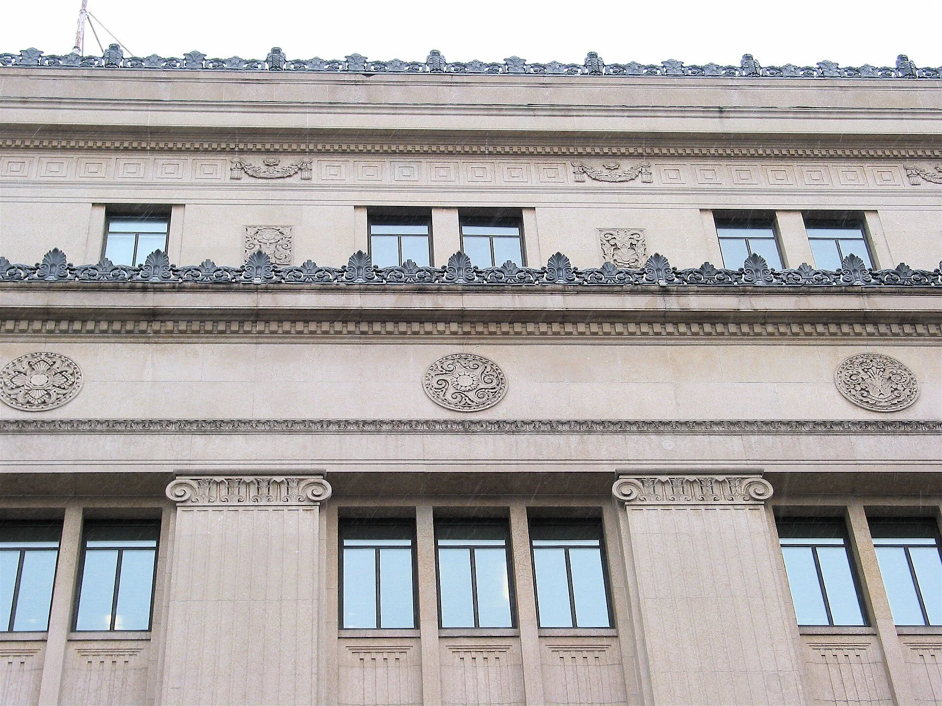 The facade of the former Eaton's College Street store in Toronto, 2003.